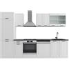 Vicco Cucina componibile R-Line, Casa di campagna bianca/bianco, 300 cm, PL Antracite, adatto per la disposizione personalizzata e l'espansione dei moduli