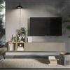Totò Piccinni Mobile Porta TV Sospeso MODULA, Parete Attrezzata Moderna con Pensile a Ribalta e 2 Cubi a Giorno, Versatile per Soggiorno e Ingresso, 194 x 29 x 28 cm (Argilla/Rovere Cadiz)