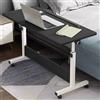 WXJHL Piccola Scrivania da Stazione Eretta Altezza Regolabile Scrivanie per Computer con Ruote Tavolo Portatile per Laptop con Rotelle per Casa (nero, 80x40cm)
