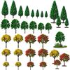 YiiHHooN Alberi Modello, 26 Pezzi Alberi Modellismo in Diverse Dimensioni e Colori, Artificiali Miniature Alberi Modello Misto per Diorama Paesaggi in Scala e Modellini Ferroviari