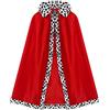 MIVAIUN Mantello da principe per bambini, per Halloween, carnevale, feste a tema, gioco di ruolo, spettacolo sul palcoscenico, 80 cm (rosso)