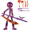 Generico Set di action figure da collezione con 7 armi, personaggi snodabili per stop motion, per adolescenti, adulti, collezionisti, da esporre in vetrina, studio, camera da letto, soggiorno (B)