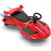 Mondial Toys Auto Elettrica Bambini 12V Macchina Vorticar Piroettante 2 in 1 con Sterzo 360° Effetto Fumo Musica Luci LED Pedale Cavalcabile Antiribaltamento con 2 Velocità 3-8 Anni Rosso