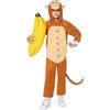Funidelia | Costume da scimmia onesie per bambina e bambino Animali, Scimpanzè, Gorilla - Costume per bambini e accessori per Feste, Carnevale e Halloween - Taglia 5-6 anni - Marroni