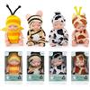Fiotha Bambolina, 4 Pezzi Mini Bambola, Bambola Mini Bebè con Tutina, Bambole Set ci Bambole Del Sonno Carino da 11 cm, Lavabili Bamboles Realistico In Silicone, per Bambini Ragazzi Ragazze