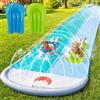 Mineup Scivolo Ad Acqua, 550x140cm Scivolo da Giardino Estivo con Irrigatore Integrato, Scivoli d'Acqua Doppio Scivol per Prato con 2 Bodyboards Giocattolo Estivo per Giardino E Spiaggia