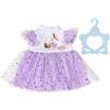 Baby Annabell Abito Tutù Lilla 710296 - Abito Tutù lilla con tulle delicato e stelle dorate per bambole di 43 cm - Per bambini dai 3 anni in su