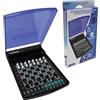 Lexibook, Set di scacchi elettronico da viaggio, 32 pezzi, 64 livelli di difficoltà, 1 a 2 giocatori, Gioco di strategia, Gioco da tavolo per famiglie, LCG500