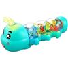Frilla Bruco Musicale Interattivo per Bambini CATERLY, Giocattolo Educativo con Luci e Suoni, Movimento Automatico per Gattonamento, Ideale per Tempo sul Pancino e Sviluppo Sensoriale (Blu)