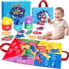 BBLTIFF 22 Pezzi Giochi Bambini 1 Anno, Gioco Pesca Bambini con 15 Pesci, 5 Tazze Impilabili, Canne da Pesca, Borse, Giochi Montessori 1 2 3 Anno, Regalo Bambino 1 2 Anno, Regali per Bambini 1 2 Anni