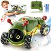 Kssvzz Macchina Telecomandata Bruchi con Musica,4WD Auto Telecomandata con Luci,Spray,360 Rotazione Auto RC Monster Stunt Car con 2 Batterie,Regalo Ragazzo Bambini da 3-9 Anni,Giocattoli Natale Regalo