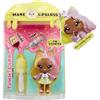 Yummiland Lip Gloss Doll - Nia Candy Fluff - Include Kit di Lucidalabbra Fai da te, Età 4+