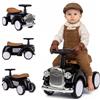 sun baby Macchinina bambino 1 anno Retro Classic, macchinina cavalcabile bambino, auto per bambini, aiuto per imparare a camminare con suoni, Volante con clacson (Nero)