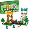 LEGO Minecraft Crafting Box 4.0, Playset 2in1, Torri Fluviali o Cottage del Gatto con le Figure di Alex, Steve, Creeper e Zombie Giocattolo, Giochi per Bambini e Bambine da 8 Anni, Idee Regalo 21249