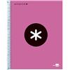Liderpapel Quaderno a spirale A4 Micro Antartik Copertina foderata 120H 100 g Quadro 5 mm 5 bande 4 fori colore rosa