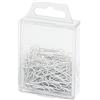 Wedo 901244200 - Graffette da ufficio in metallo con rivestimento in plastica, 27 mm, 100 pz, colore: bianco