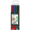 FABER-CASTELL - Pennarello Multimark Permanent S, 4 colori
