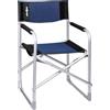 Brunner Sedia da campeggio Captain, blu/nera,
