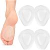 TSHAOUN 2 paia cuscinetti metatarsali,Cuscinetti Metatarsali In Gel,Cuscinetti a sfera per piede, set conveniente, cuscinetti per metatarso in gel, cuscinetti autoadesivi,per uomini e donne (4 Pack)