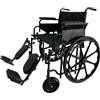 FERRUCCI COMFORT Sedia a Rotelle Oversize Bariatrica Carrozzina per Disabili Extra Large, Larghezza Seduta 61cm, Telaio Rinforzato a Doppia Crociera, Portata Fino a 150kg, Robusta e Professionale, Antiribaltamento