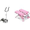 Sunny Health & Fitness Magnetic Underdesk/Standing Portable Ellittical Machine + Exercise Stepping Machine, Portable Mini Stair Stepper for Home, Desk or Office Workouts