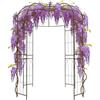 Relaxdays Padiglione per rose in metallo, 275x211x211 cm, supporto per rampicanti, giardino, bronzo