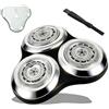 CDDCWZ Testina di ricambio completa per Philips Serie 9000, fibbia con ruota in metallo e lame di precisione a doppio strato migliorate, testina di rasatura SH90, compatibile con S9911 S9731 S9711 S9511