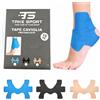 TS TAKE SPORT - kinesio caviglia, kinesio tape, fasciatura caviglia, tape kinesiologico, fascia caviglia, nastro kinesiologico, supporto caviglia, tutore per caviglia, 15 Pezzi (BLU)