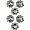 vhbw 6x testina di ricambio compatibile con Philips S3510, S3333, S3350, S3510/08, S3510/06, S3310 rasoio elettrico, nero/argento