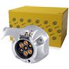 Hella Presa Corrente - 7a... Poli - Raccordo a Vite - Spina: Contatto a Vite - Alluminio - Alloggiamento in Metallo - Argento - DIN/ISO: 1724 N-Typ - Quantità: 1-8JB 001 941-001
