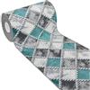 emmevi Tappeto Cucina Bordato Antiscivolo Assorbente Passatoia Colori Accesi Patchwork 50x115 Cm Azzurro