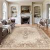 PureCozy Vintage Tappeto Salotto 200x300cm Marrone Grande Antiscivolo Lavabile Cameretta Tappeti Soggiorno Camera da Letto Office Carpet Morbido Pelo Corto Rug