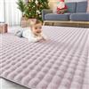 Homaxy Tappeto a pelo lungo con motivo 3D Bubble - Morbido e soffice - Lavabile - Antiscivolo - Per corridoio, soggiorno, camera dei bambini, camera da letto - 120 x 160 cm - Viola