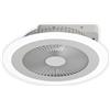 Zephir Ventilatore Plafoniera LED Ultra Slim, Luce Ambiente E Anello LED CCT, 4 Velocità, 11 Pale Trasparenti, Motore 15W, 10,5x30 Cm