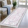 BORKOY Tappeto Runner Cucina 70x120cm Rosa Tappeto Corridoio Lungo Antiscivolo e Lavabile Passatoia Interna Morbida per Ingresso Soggiorno Tappeto Boemo per Lavanderia Camera da Letto Ufficio