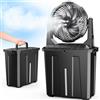 Ausic Ventilatore nebulizzatore portatile, 9L 25,4 cm, ventole per esterni per il raffreddamento di patii esterni, ventola a batteria ricaricabile da 20000 mAh con scatola dell'acqua, 3 forti venti, 3