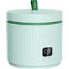 TOKIT Cuociriso PRO 1,5L Rice Cooker Mini, Risottiera Elettrica con Pulsante Touch Display per 1-3 Person Interno Antiaderente Rivestito in Ceramica Regalo Donna Uomo Coppia Alunni (Verde di Avocad)