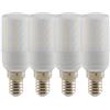 HUAMu Lampadina Mais E14 7W LED, Equivalente Alogena 70W, Bianco Caldo 3000K, 700LM, copertura latte, AC 175-265V, Senza Sfarfallio, Non Dimmerabile, E14 Mais LED per Studio/Garage, set di 4