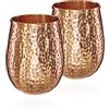 NKlaus 2x tazza in rame puro 100% Ayuverda tazza ovale Moscow Mule 500ml 11262