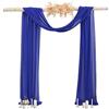 FUHSY Tessuto drappeggiato per archi nuziali in chiffon, colore blu reale, 0,7 m x 6 m, 1 pannello, tende velate per archi nuziali, tende da soffitto, arco nuziale