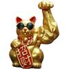 Baoblaze Figurina di gatto fortunato con braccio muscoloso, decorazione Feng Shui, artigianato in resina, scultura ornamentale per statua per regalo di, Braccio sinistro