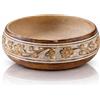 The Great Indian Bazaar Global Village Bazaar, Bella ciotola decorativa fatta a mano in legno di mango per snack per tavolini da caffè con patatine di frutta secca accenti di decorazioni per la casa, Bianco, 15 x 5 cm
