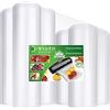 WVacFre 6 Rotoli (3)20X600cm e (3)28X600cm Buste Rotoli Sottovuoto Alimenti,Sacchetti Sottovuoto per Alimenti,Sacchi Sottovuoto Alimenti senza BPA