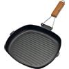 GOTSR Bistecchiera pieghevole con rivestimento antiaderente Picnics Grigliate Padelle con manico per riporre e cucinare al coperto