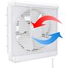 HUGOOME Ventilatore di Scarico 500m³/h 2 Direzioni Reversibile Forte flusso d'aria Parete Montato Ventilatori, Utilizzati Per Ventilazione Ventilatori per Cucina, Bagno, Windows Loft e Cantina(8 pollici)