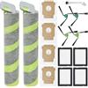 DianSung Parti di ricambio per iRobot Roomba Max 705 Combo/Max 706 Combo/Max 700 Series Combo aspirapolvere Accessori,2 rotoli di panni, 4 Filtro ricambio, 4 sacchetti per la polvere, 4 spazzole laterali