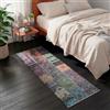 TESSO LIVING Kelim Patchwork Tappeto Soggiorno Multicolore 80 X 195 cm, Tappeto Salotto Moderno a Pelo Corto, Super Morbido