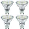 WSMCN GU10 4.9W Lampadine LED, Luce bianca fredda 6000K può sostituire la lampadina alogena PAR16 da 110W, AC230V 830lm, 120° Angolo del Fascio, Illuminazione Lunga durata lampada faretti LED, 4 pezzi