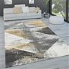 Paco Home Tappeto Salotto Moderno Pelo Corto Pastello Vintage Astratto Diversi Stili, Dimensione:80x150 cm, Colore:Giallo
