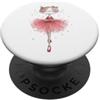Purrfect Pointe Art Gatto stravagante ballerina acquerello danza Kitty PopSockets PopGrip Adesivo